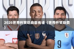 2026世界杯赞助商都有谁（世界杯赞助费）